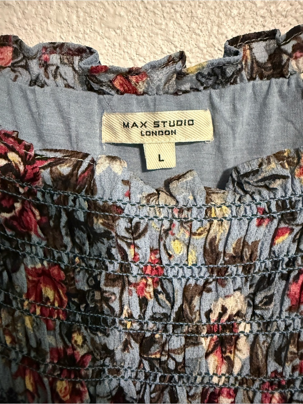 Women’s Max Studio Shoulder Tie Maxi Dress Size Large - Picture 2 of 8